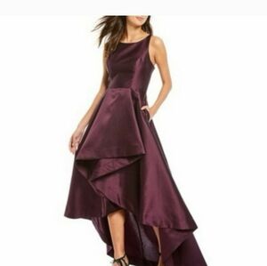 Adrianna Papell high _ low Mikado gown